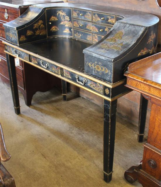 Japanese lacquered Carlton House style desk